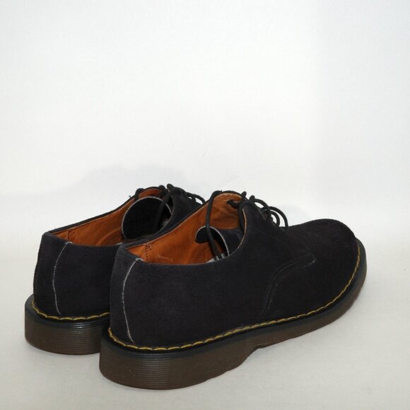 Vintage Made in England UK Dr. Martens Black Suede Oxford Lace Up 4 Eye Mens 11 - Picture 7 of 14